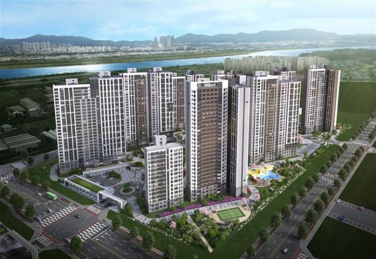 풍무역세권 수자인 그라센트 1차(B2블록) 조감도. BS한양