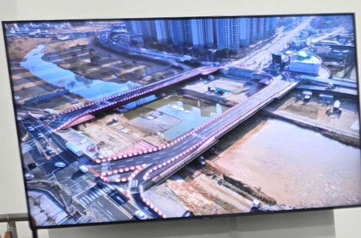 유등교 가설교(사진=모석봉 기자)