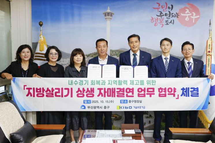 기보, 부산 중구청과 소비경제 활성화 '맞손'