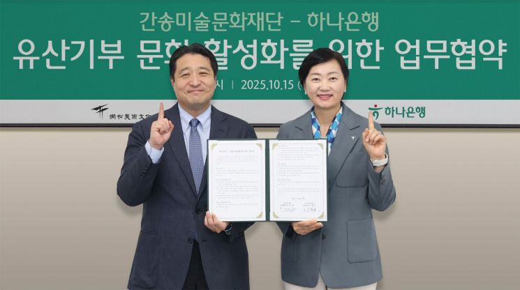 Hana Bank Signs Agreement with Kansong Art and Cultural Foundation to Promote Heritage Donations