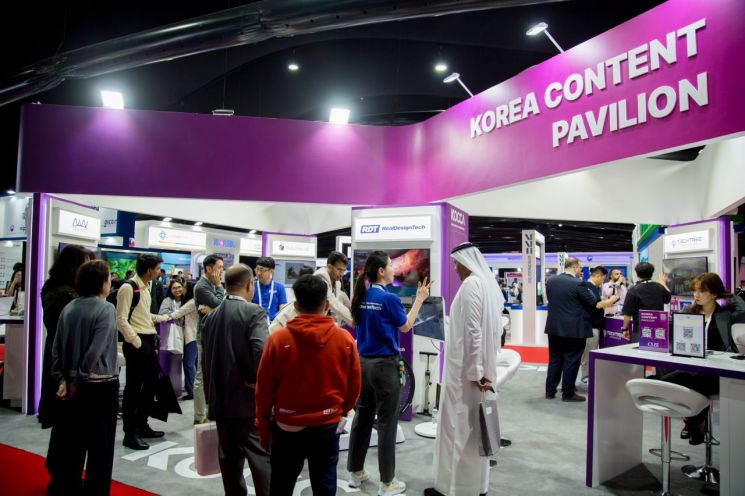 한국콘텐츠진흥원은 지난 12일부터 15일까지 아랍에미리트 두바이 하버에서 열린 '자이텍스 노스 스타 두바이 2025'에서 'K콘텐츠 파빌리온'을 운영했다.