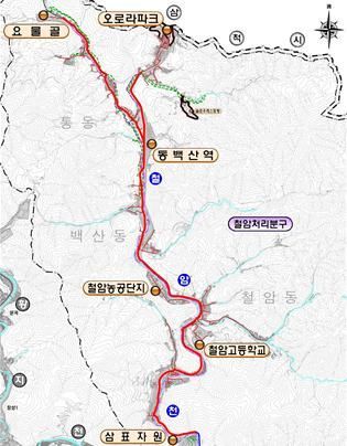 철암분구 하수관로 정비사업. 태백시 제공