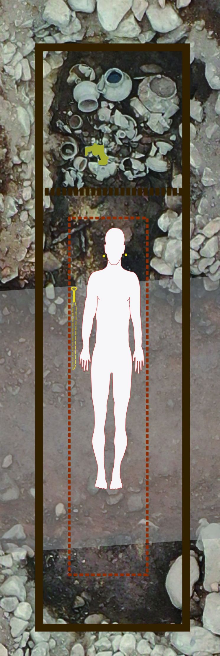 경주 황남동 1호 목곽묘 주곽의 주인은 키 160~165㎝, 30대 전후 남성으로 추정된다.