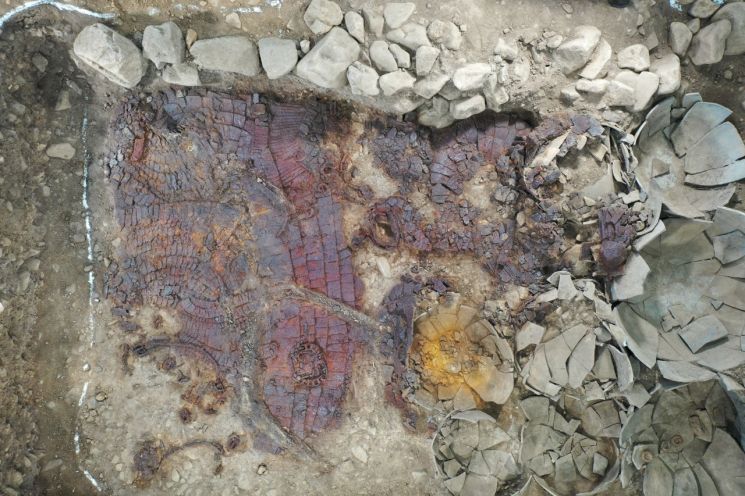 경주 황남동 1호 목곽묘에서 출토된 말 갑옷