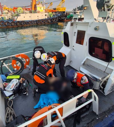 목포 신항만 인근 해상서 차량 추락