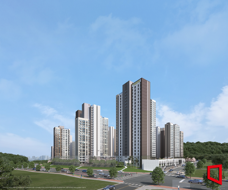 두산위브더제니스 청주 센트럴파크 투시도. 두산건설 제공