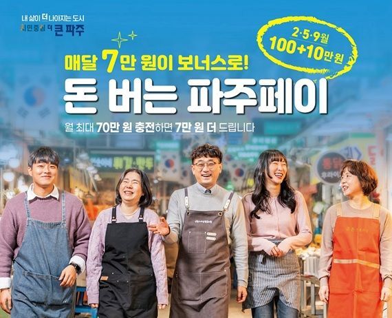 파주시, 전국 최대 규모 지역화폐 (파주페이) 발행. 파주시 제공