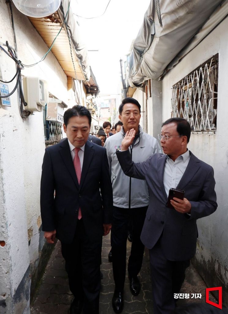 [포토] 장동혁 대표-오세훈 시장, 상계5 재정비촉진구역 점검