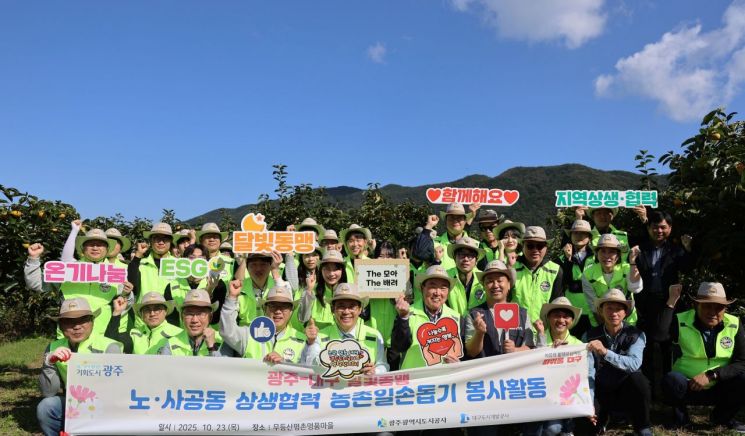 광주-대구 도시개발공사, 달빛동맹 '농가 일손돕기'
