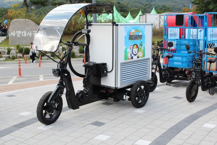 김천 물류특구기업 에코브, 美 연방조달 시장에 화물용 전기자전거 1억달러 공급