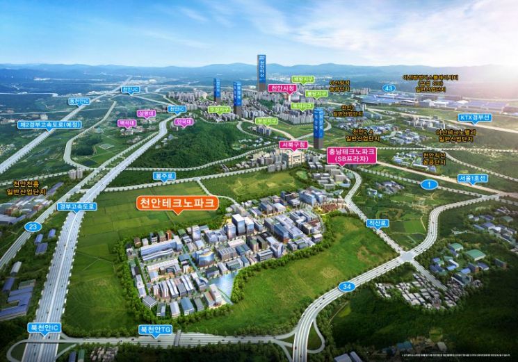 Cheonan Technopark, 1.7km from Bukcheonan IC with a 'Location Premium', Begins Full-Scale Sale of Commercial Land