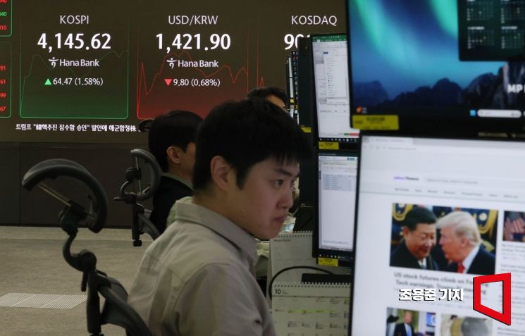 [포토] 치솟는 코스피, 하락한 환율