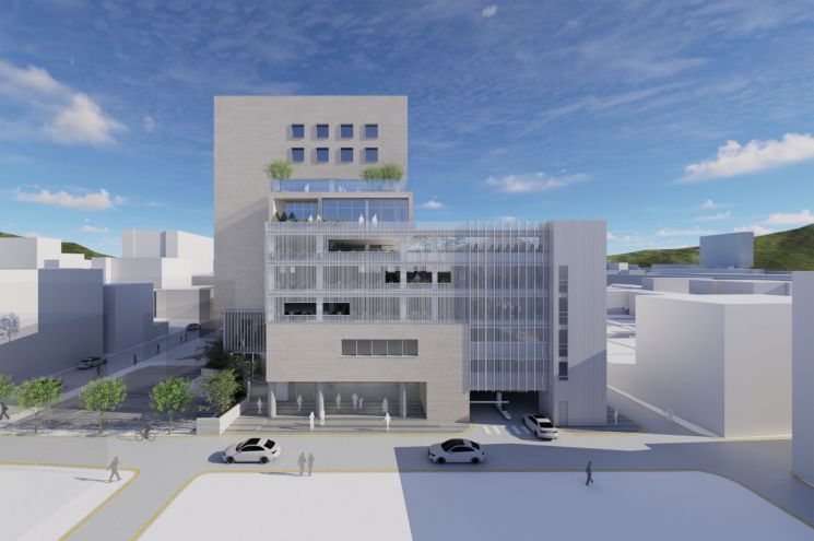 용인시가 용인중앙시장 제2공영주차장 증축을 통해 도시재생 거점으로 조성하는 '스마트워크 플랫폼' 조감도. 용인시 제공