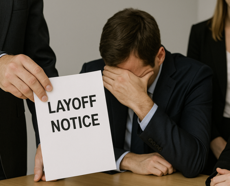 AI 확산 여파로 인한 기업 구조조정의 모습을 AI로 만든 이미지.