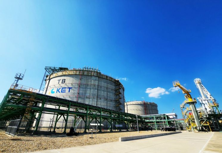 현재 상업 운전 중인 코리아에너지터미널 액화천연가스(LNG)탱크. SK