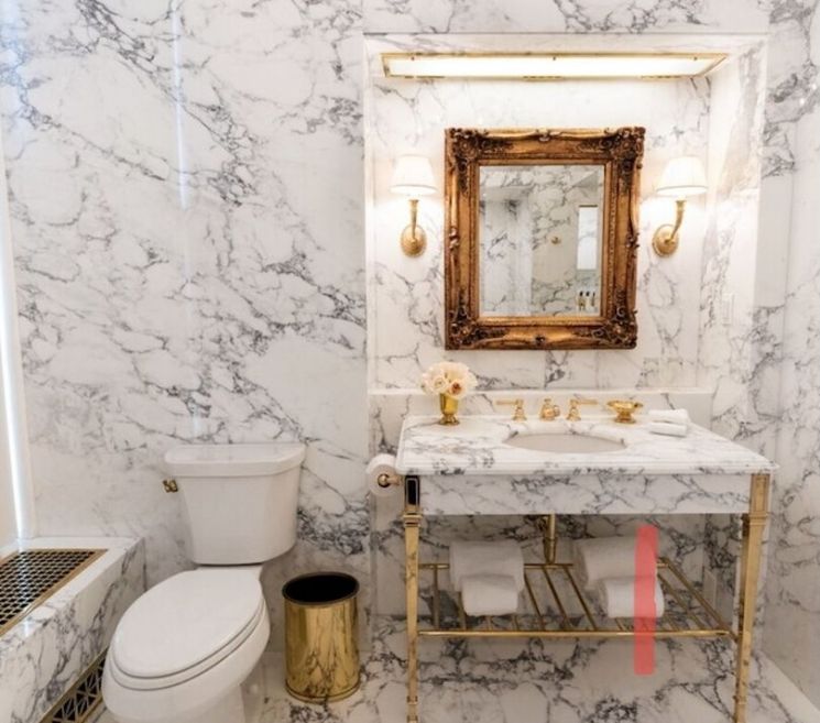 리모델링을 마친 백악관 '링컨 욕실'의 모습. 트루스소셜