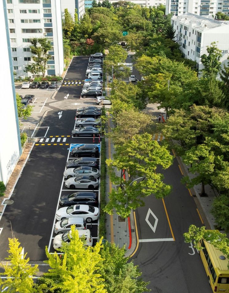 목동13단지 옥외주차장 조성 모습. 양천구 제공.