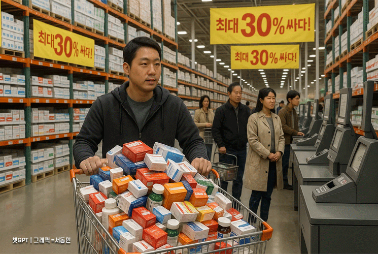"최대 30% 싸다"…수백 평에 영양제 쌓아놓고 셀프 계산, 약국가 '술렁'
