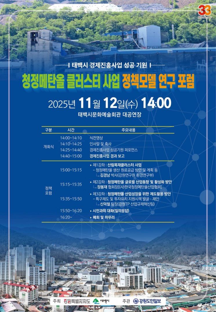 "Transforming Abandoned Mine Areas into Clean Energy Cities" Taebaek City Hosts Clean Methanol Cluster Vision Forum