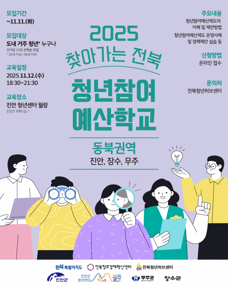 찾아가는 전북 청년참여 예산학교 포스터. 진안군 제공