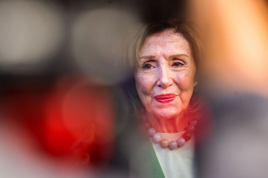Nancy Pelosi, a member of the House of Representatives, is speaking with reporters after a campaign event supporting Proposition 50 held in San Francisco on November 3. Photo by AP Yonhap News