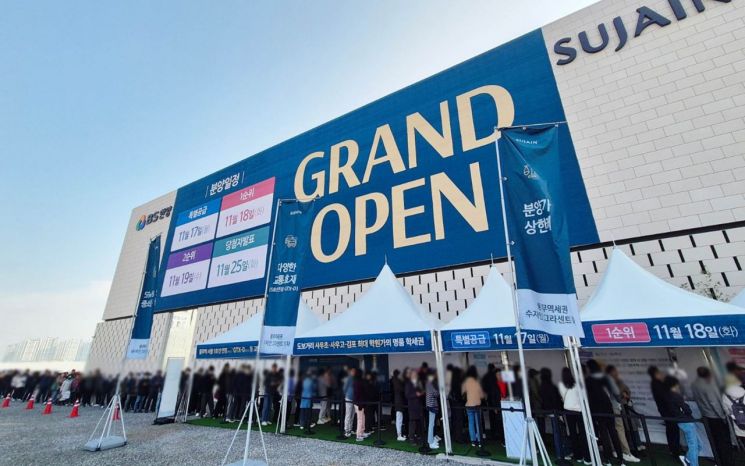 7일 견본주택 개관한 ‘풍무역세권 수자인 그라센트 1차’, 둘째 날도 구름인파