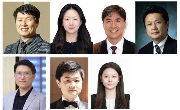(상단 왼쪽부터) KAIST 허원도 교수, KAIST 이희영 박사후연구원, KAIST 조광현 교수, 미국 존스홉킨스대 이갑상 교수, (하단 왼쪽부터) IBS 이상규 박사·LIBD 김동산 박사·휴룩스 서예지 박사. KAIST 제공