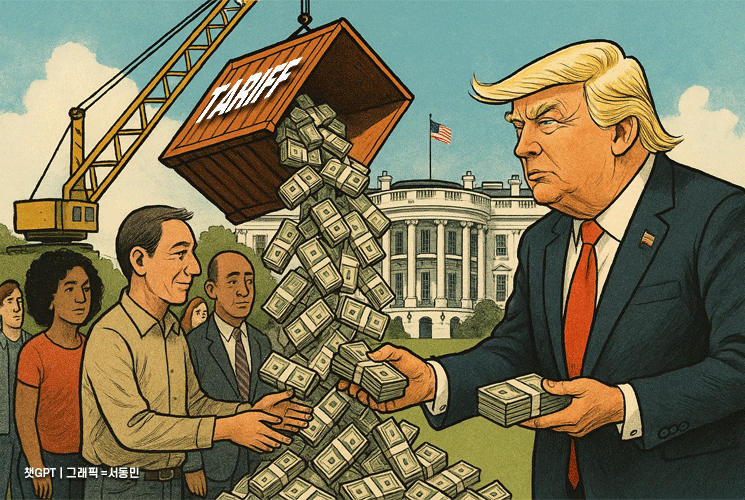 돌연 "관세 수입으로 모든 사람에게 1인당 291만원씩 배당"…대법 판결 앞두고 초조한 트럼프(종합)