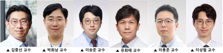 세브란스병원 심장내과 김중선, 박희남, 이승준, 유희태, 이용준, 이상협 교수 연구팀. 연세의료원