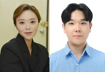 왼쪽부터 안은희 교수, 전승훈 대학원생. 한림대학교 제공