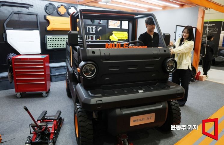 [포토] '모듈형전기자동차, 신기하네'