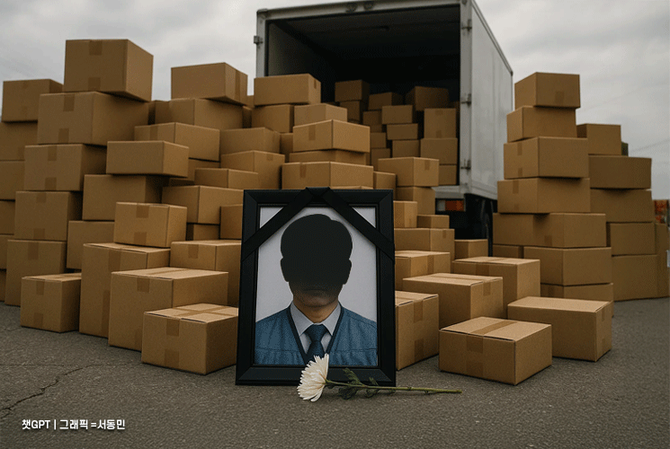 "사망 30대 택배기사, 부친상 발인날 '내일 출근할거냐' 문자 받아"