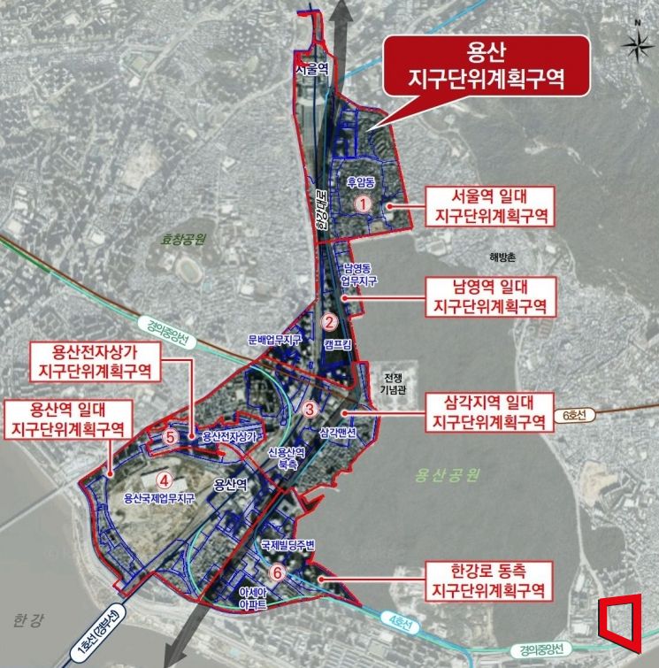 용산 지구단위계획구역 위치도. 서울시 제공