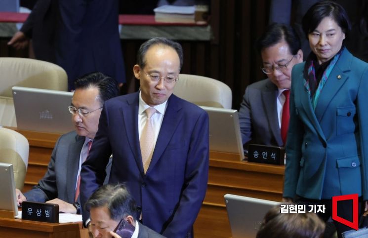 [포토] 국회 본회의 참석하는 추경호 의원