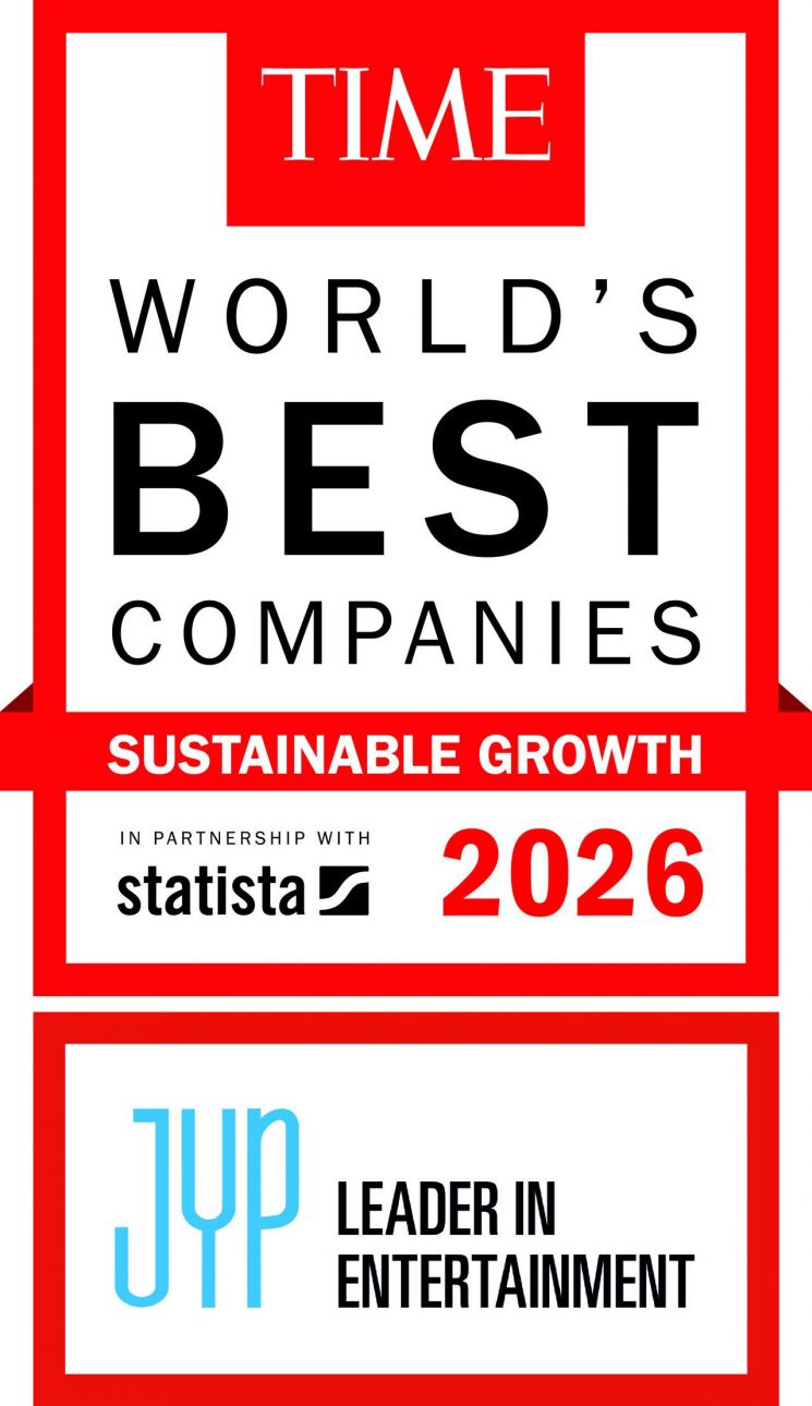 JYP, 美타임 선정 '2026 지속가능 성장기업' 세계 1위