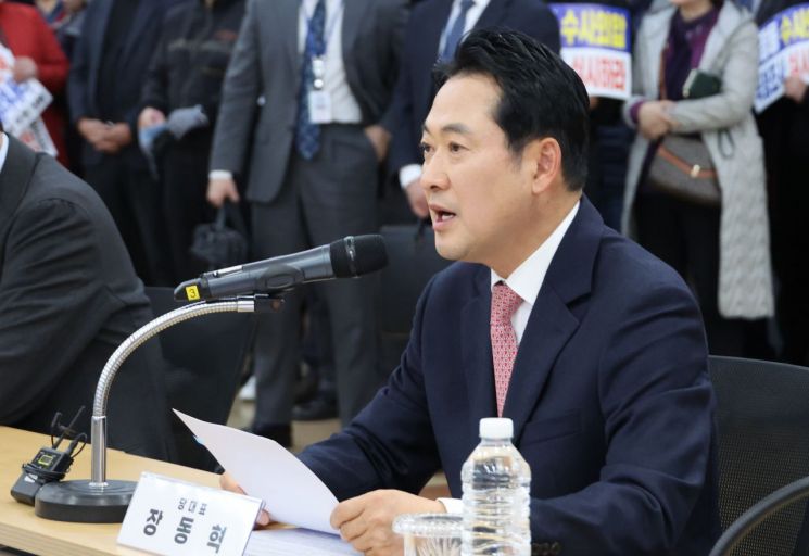 장동혁 국민의힘 대표가 14일 경기 성남시 분당구 성남도시개발공사에서 열린 '대장동 개발비리 항소 포기 규탄 현장간담회'에서 발언하고 있다. 연합뉴스