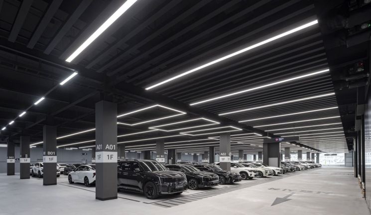 기아 인증중고차 센터 평택 직영점 적치장. 기아