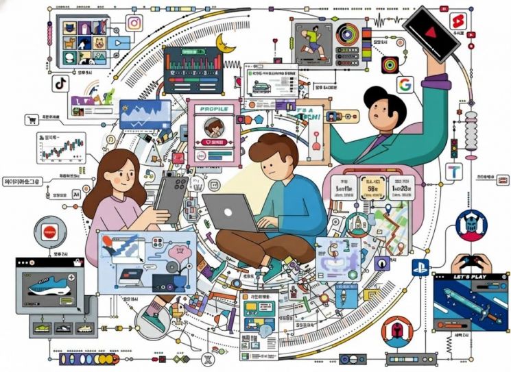 개인화 알고리즘은 소비자의 온라인 움직임 전체를 실시간으로 포착해 추천을 재구성한다. 겉으로는 편리해 보이지만, 그 기준과 작동 과정은 점점 더 불투명해지고 있다. 사진 제미나이.