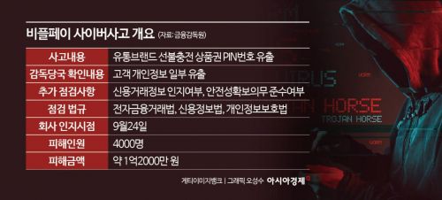 [단독]금감원, 비플페이 사이버사고 수시검사…위법 여부 집중 점검