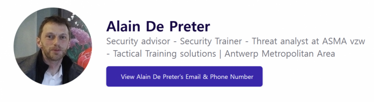 경호업체에서 일하고 있던 당시 앨런씨의 프로필. 구인업체 콘택트아웃.