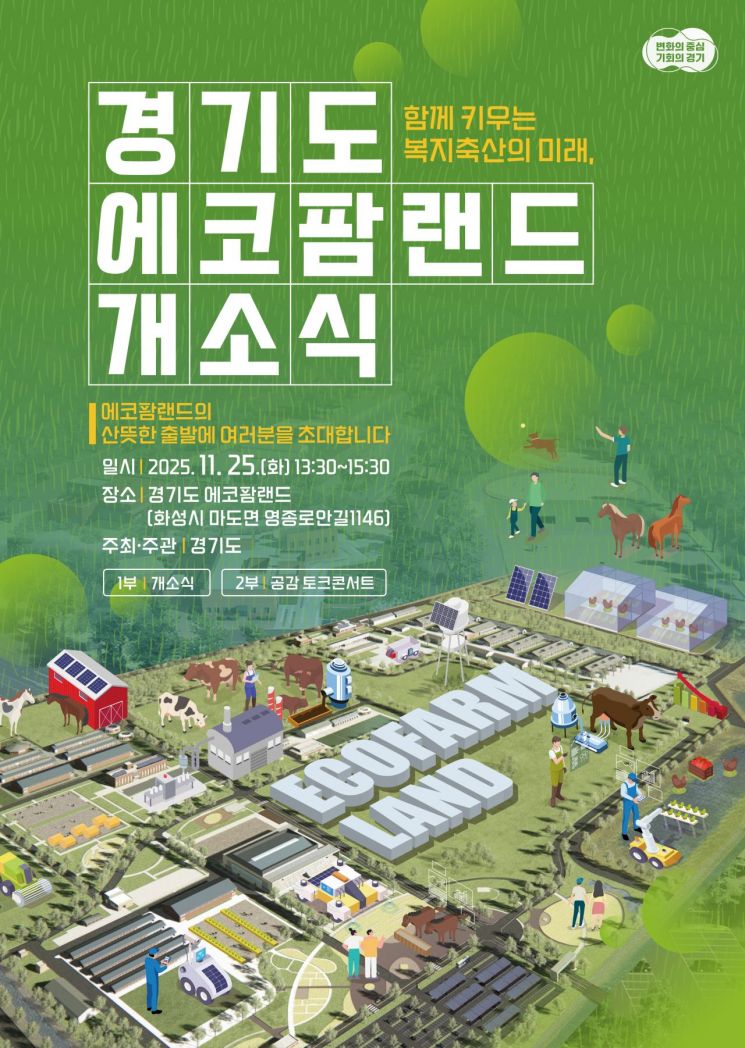 에코팜랜드 개소식 안내 포스터. 경기도 제공