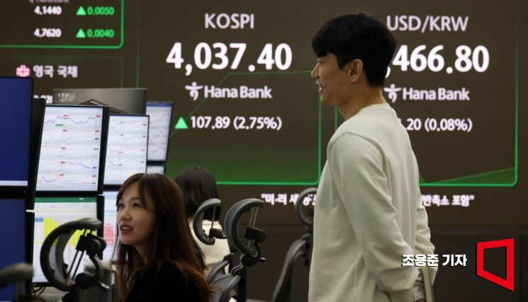 아시아경제 - [포토] 코스피 4000선 회복