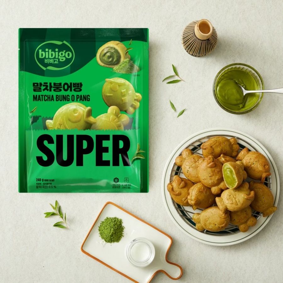 CJ제일제당이 최근 유기농 말차 브랜드 '슈퍼말차'와 협업해 국내 출시한 '비비고 말차 붕어빵'. CJ제일제당 제공