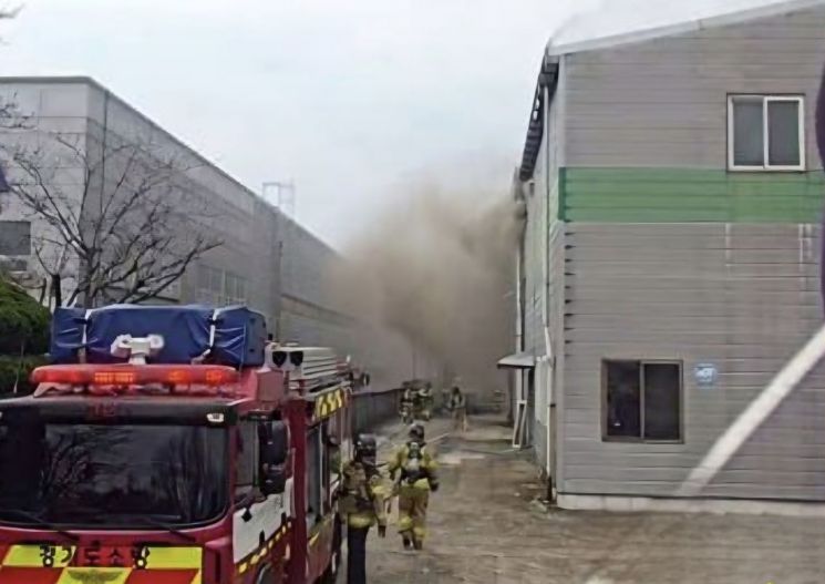 평택 화재 현장. 경기소방