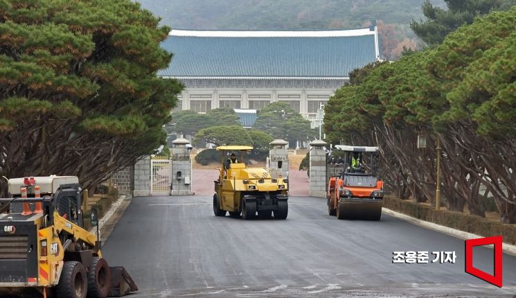 [포토] 대통령실 내달 청와대 복귀, 공사 한창