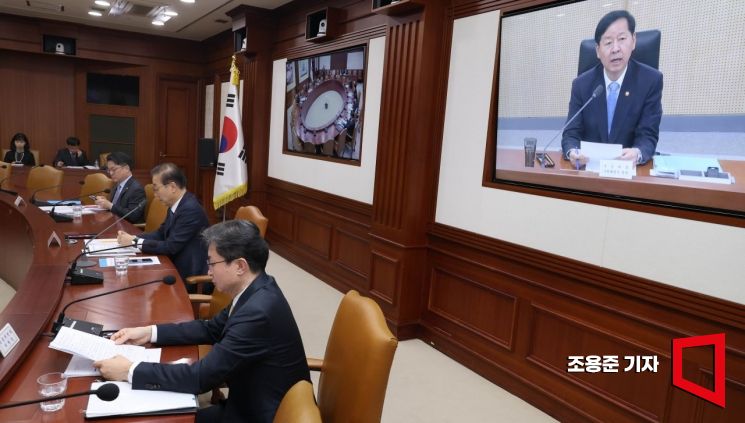 [포토] 세종, 서울간 영상 경제관계장관회의