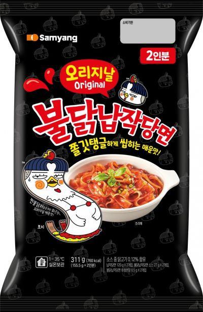 '불닭납작당면' 오리지널 파우치. 삼양식품