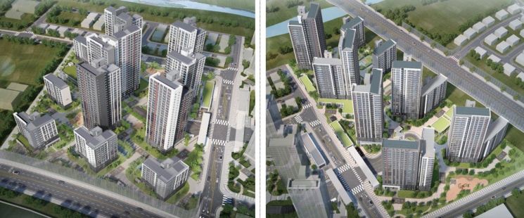 남양주왕숙 3기 신도시 A-24(왼쪽)와 B-17블록 조감도. 국토교통부