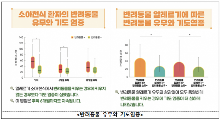 소아천식, 알레르기 없어도 반려동물 키우면 증상 악화