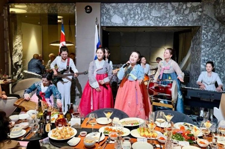 러시아 모스크바에 개점한 '승리식당'. 주북 러시아 대사관 텔레그램